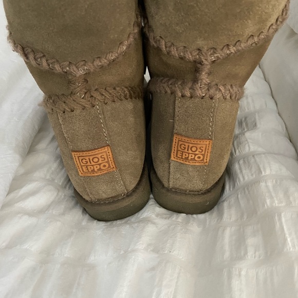 NWT GIOSEPPO wedge moccasin furry boots - Picture 2 of 4